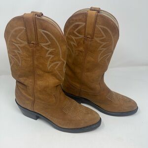 Durango brown leather western roper cowboy boot 7EE extra wide